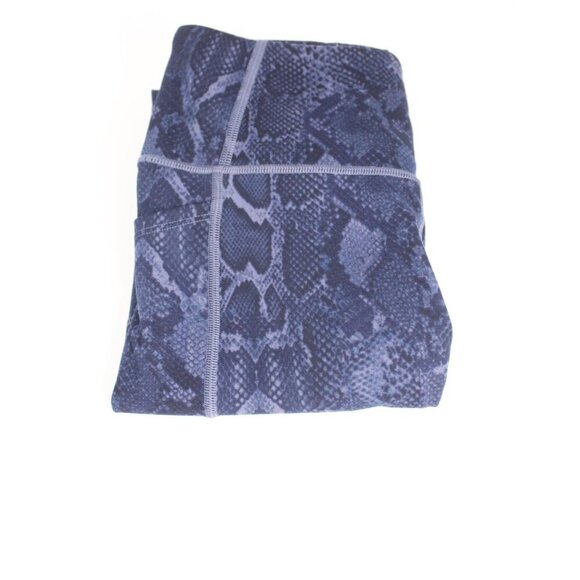 VSX Victoria's Secret Leggings Size 8 Blue Reptile Workout Yoga Leggings Pockets - Picture 12 of 12